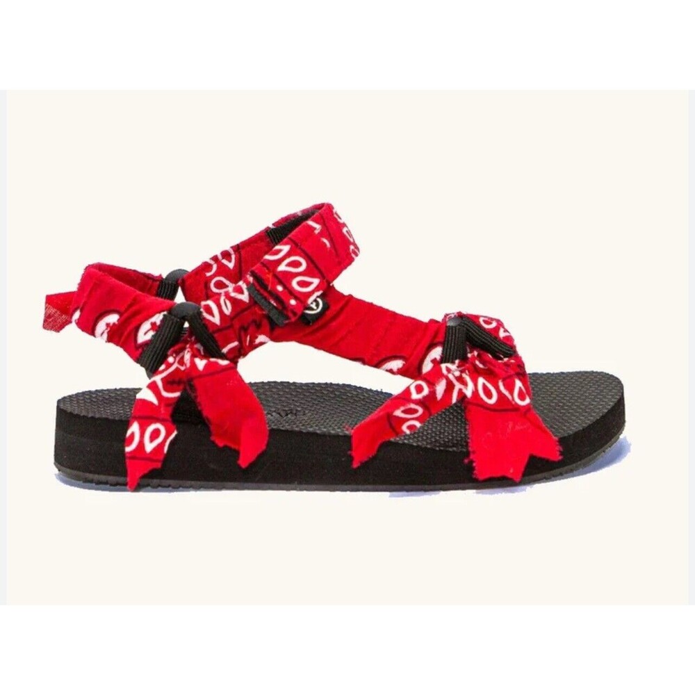 Arizona Love Red Bandana Strap Sandals